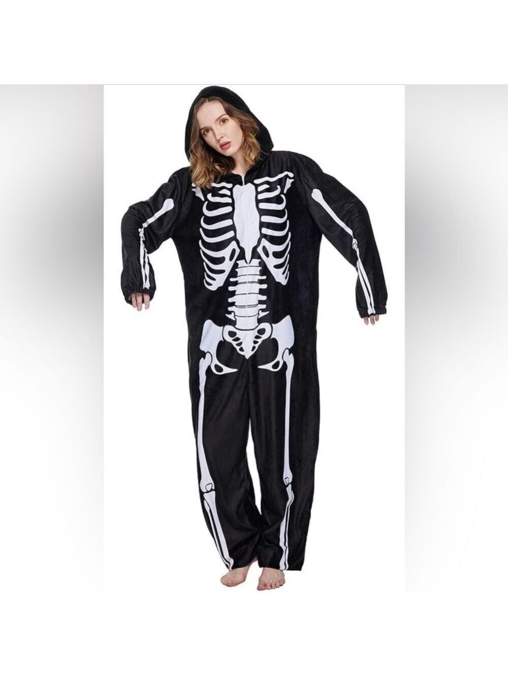 NWT Medium Unisex Skeleton Pajama Onesie - Picture 6 of 8